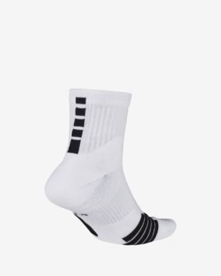 Nike Elite Mid Basketball Socks White/Black Crew Dri Fit Mens All