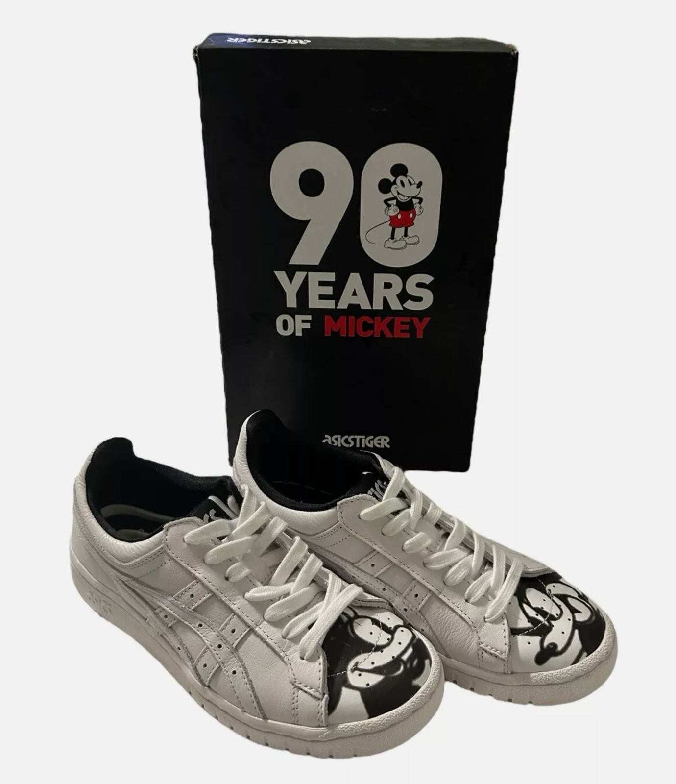Asics Tiger x Disney Mickey Mouse Gel-PTG White Leather Mens Lace Up Trainers
