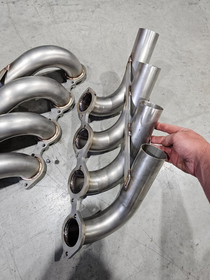 zoomie headers BBC 21/2" stainless steel "shortys" eBay