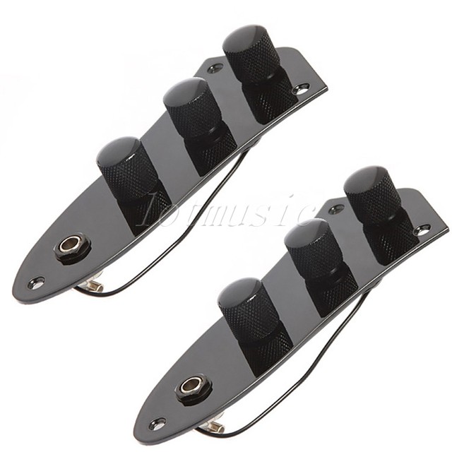 2 Pcs Loaded Prewired Control Plate for Fender Jazz Bass Guitar Parts Black for sale online eBay