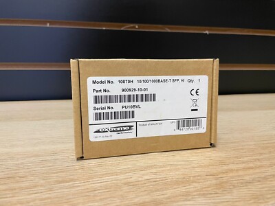 Extreme 10070H 10/100/1000BASE-T Hi SFP-T copper RJ45 100m cables, NEW, SEALED