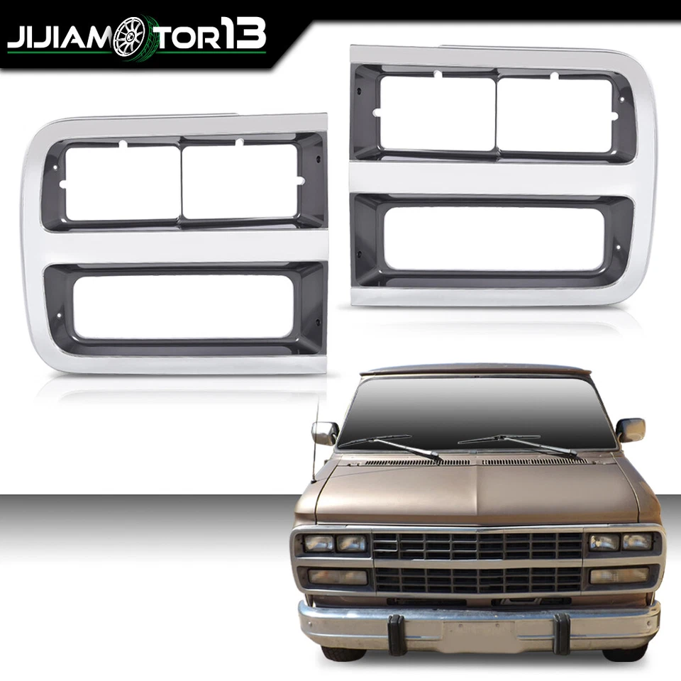 Ajuste para 1992-1995 conjunto de porta farol Chevrolet G10 G20 motorista passageiro - Imagem 3 de 4