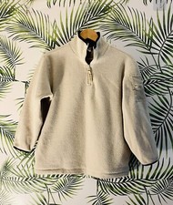 OLD NAVY BRAND Half Zip YOUTH UNISEX Fleece Ivory COLOR SIZE 8 COMFORTABLE