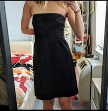 Theory Strapless Little Black Dress LBD Cocktail Wedding Party