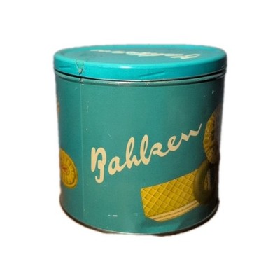 Vintage/Retro-Blechdose-Bahlsen-EXPRESS Keks- u. Waffelmischung D=14cm-H=12,5cm
