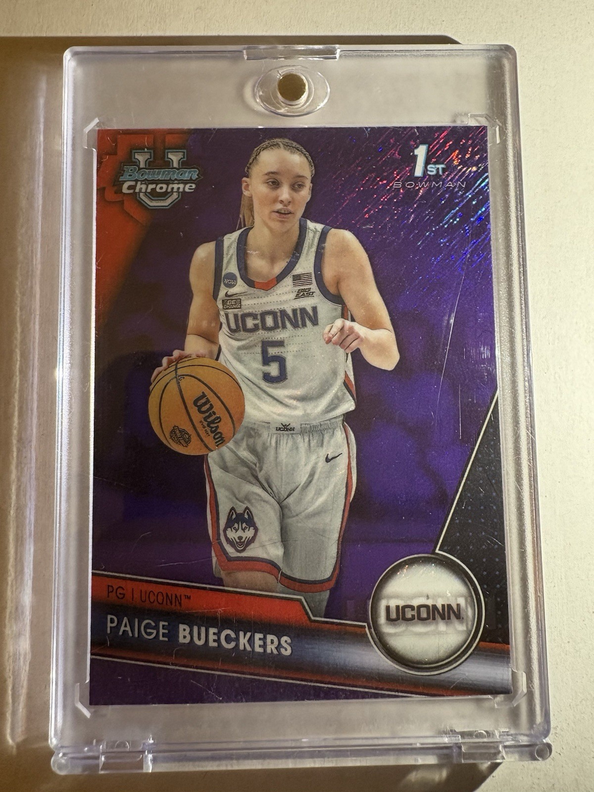 2023-24 Bowman University Chrome-Paige Bueckers #90 Purple Shimmer Refractor(rc)