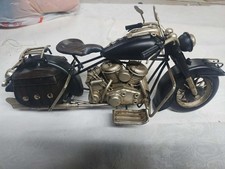 Metal Vintage Classic 10 1/2 inch Motor Bike  Model Harley Cruiser Style Model