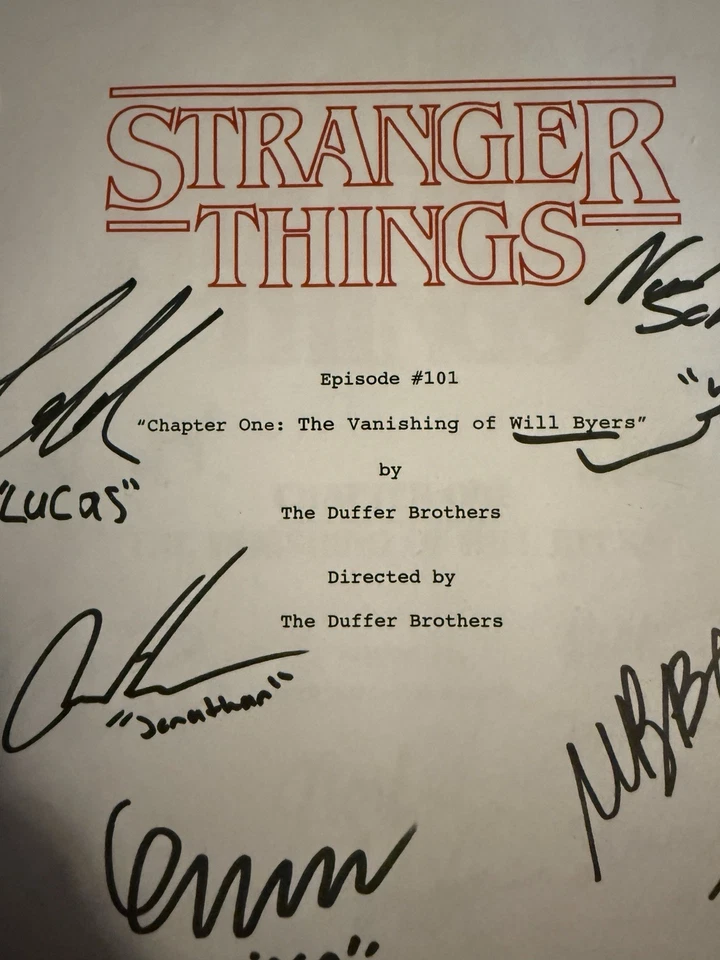 Stranger Things Pilot Script Signed- Vanishing of Will Byers- Autograph Reprints - Image 2 of 4