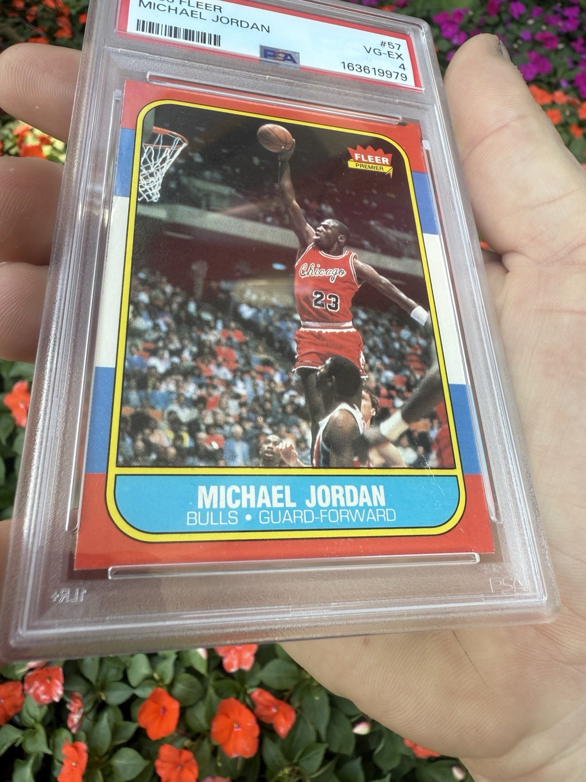 1986 FLEER MICHAEL JORDAN #57 RC PSA 4 CLEAN ROOKIE CARD New Cert! view 2