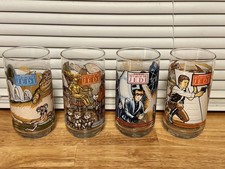 Juego completo de 4 vasos Burger King vintage de Star Wars Return of the Jedi 1983