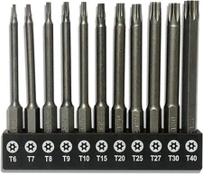 11-Piece Shark Vacuum Screwdriver Security Bit Set, S2 Steel Magnetic Security S