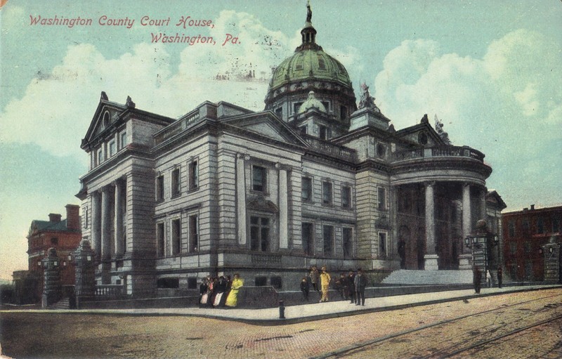 Washington PA  County Court House  1909 DB Postcard