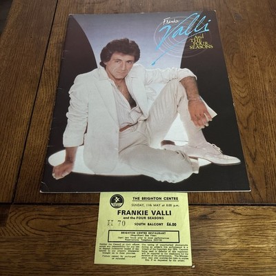 FRANKIE VALLI AND FOUR SEASONS CONCERT PROGRAM AND TICKET BRIGHTON CENTRE 1980
