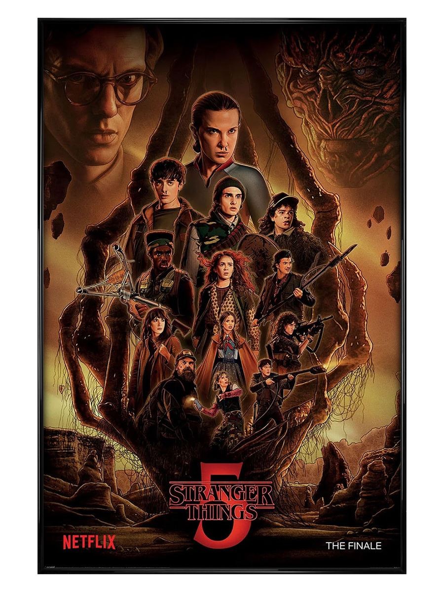 Stranger Things S5 (The Finale) Maxi Poster - Black Gloss Framed