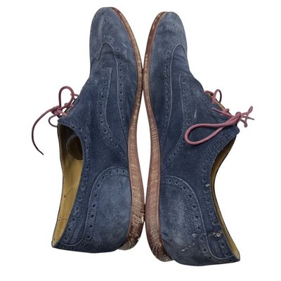 Paul Smith Suede Oxford Brogue Wingtip Dress Shoes Italy Dark Blue Mens Size 10 Paul Smith Suede Oxford Brogue Wingtip Dress Shoes Italy  main image 4