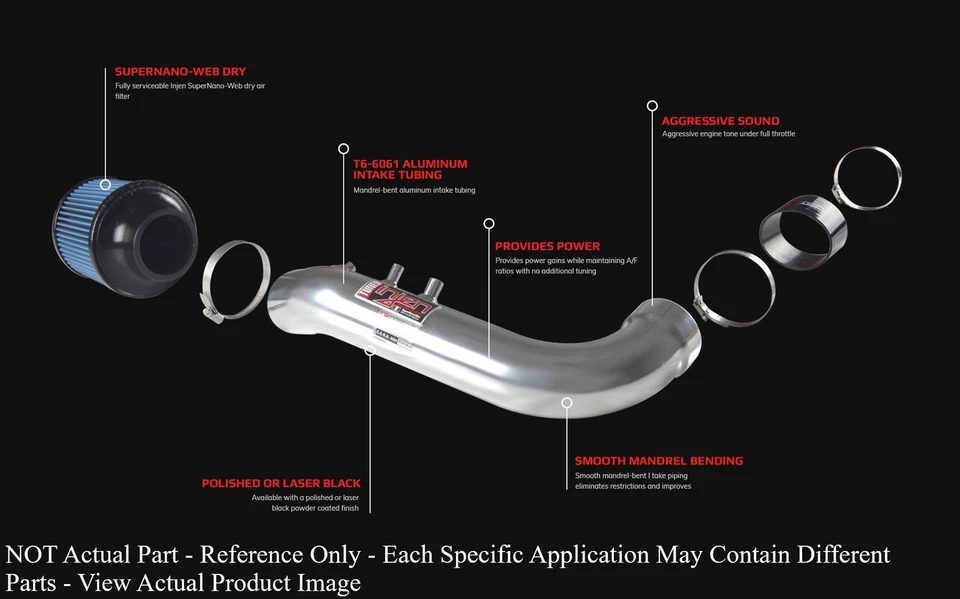 Injen IS Short Ram Cold Air Intake System Black for 00-06 Mini Cooper L4-1.6L Foto 2 de 4