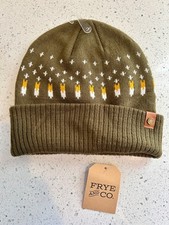 FRYE And CO. Fair Isle Beanie with Cuff Uniform Green Unisex Hat Cap NEW W/TAG