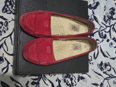 UGG 1949 Driving Loafer Suede Kiltie Moc Toe US 8 Red