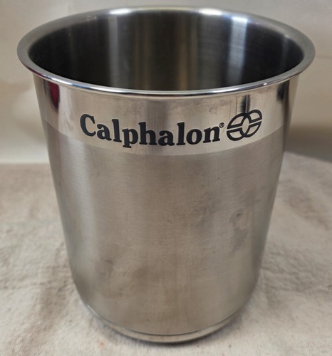 Calphalon Secchiello Ghiaccio Raffreddatore Vino Metallo 6,75x5,75” Usato BUONE Condizioni! Vasca da bagno letto - Foto 1 di 6