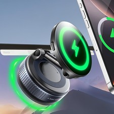 for Magsafe Car Mount Charger, 15W Fast Wireless Charging Suction Cup Phone...