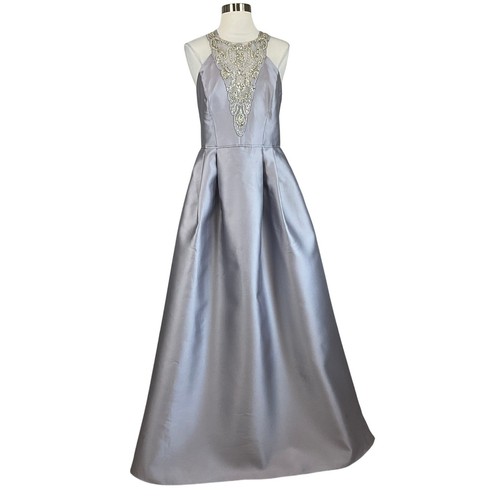 Robe De Soirée Formelle Argentée Taille M Pour Femme - Occasion Très Bon état, Sans Marque
