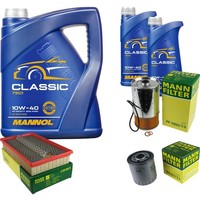 Inspektionspaket 7L Mannol Classic 10W-40 FüR Mercedes W201 D 2.0 W124 200 E 2.3