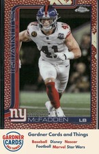 2025 Topps Chrome #232 Micah McFadden Football Leather Refractor