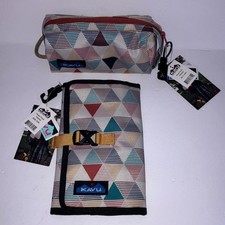 KAVU Power Pouch and Pixie Pouch Set Triangle Multicolor Design