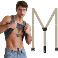 Hidden Suspenders Untucked Under Clothing Y Back Suspenders for Men