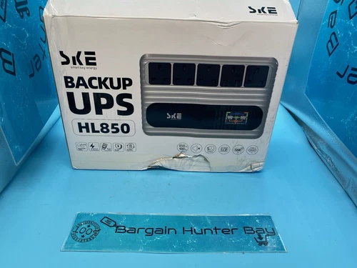 SKE UPS 850VA/480W UPS Power Supply UK Battery Backup & Surge Protector