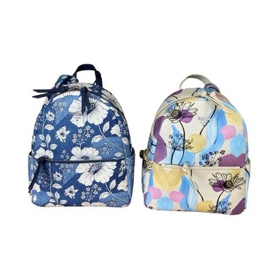 PASH BAG Damentasche RUCKSACK Medium Schulter GESCHLOSSEN mit ZIP Prints ERIC