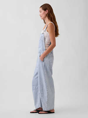 Gap-UltraSoft Denim Horseshoe Overalls