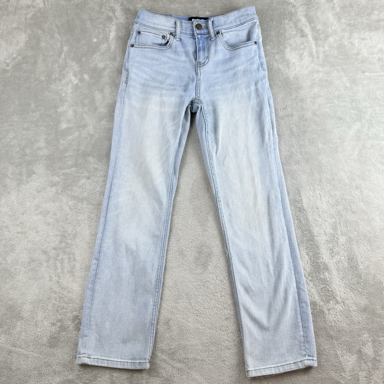 RSQ Jeans Womens 12 Blue Denim Light Wash Slim Fit Straight Stretchy Mid Rise