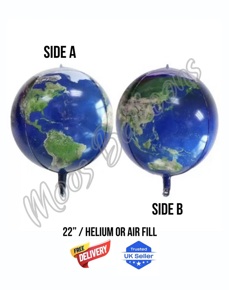 Planeta Tierra Esfera Globo 22" Esfera Azul Planeta Tierra Globo Mundo Vendedor del Reino Unido - Imagen 1 de 1