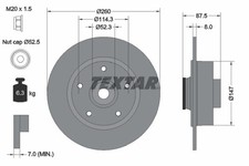 2x TEXTAR Bremsscheibe PRO 92295203 für RENAULT MEGANE B9A K9A 4 TCe 100 B9MS