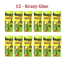 Krazy Glue Super Strong Instant All Purpose Crazy Glue 2 Grams - 12 Pack