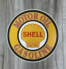 Shell Motor Oil Gasoline Metal Sign Garage Vintage  Wall Decor Bar Pub