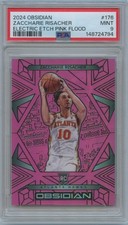 Zaccharie Risacher 2024-25 Obsidian Pink Flood Rookie RC Hawks 41/49 PSA 9