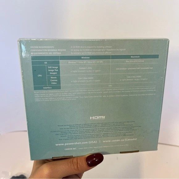 PARTS REPAIR Canon PowerShot ELPH 100 HS Blue 12.1MP Digital Camera Box Charger - Image 4 of 4