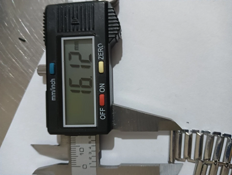 Pulseira militar vintage Bonklip Bentex estilo bambu 16 mm aço brilhante 1950 - Imagem 2 de 4