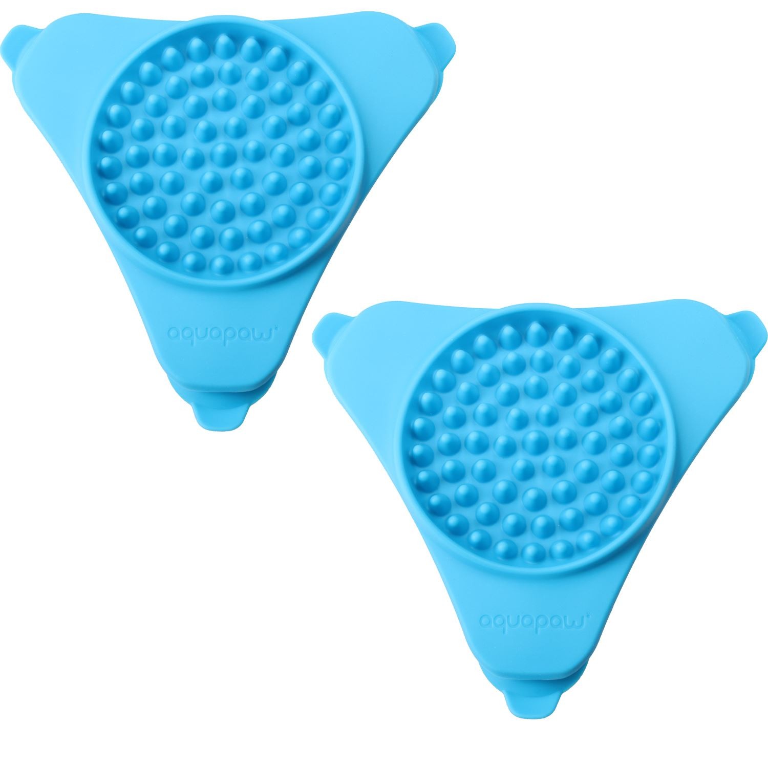 2pk Aquapaw Slow Treater Dog Feeding  Dispencing Mat Licking Toy For Bathing