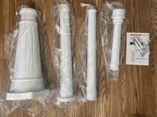 Gama Sonic Outdoor Lamp Post 79&Prime; Cast Aluminum White Pole
