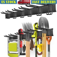 Heavy Duty Garage Organizer Hooks Rail Storage Solution Tools & Equipment New