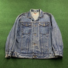 Vintage Levis Trucker Jacket Mens L Blue 90S LVC BIG E Denim Jean Coat USA MADE