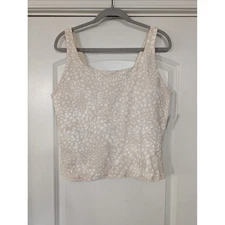 Old Navy Active Powersoft Tank Top XL Light Support Pebble Print Go Dry NWTs