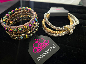 Paparazzi Bracelet Lot Stacked Surprise & Faceted Facade Multi Stretch Bracelets