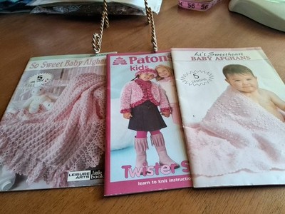 Lot SO SWEET BABY AFGHANS 5 DESIGNS DIGEST SIZE KNIT & CROCHET PATTERN BOOK