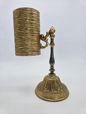 Vintage Gold Tone Ornate MCM Countertop Dixie Bathroom Cup Dispenser Hollywood
