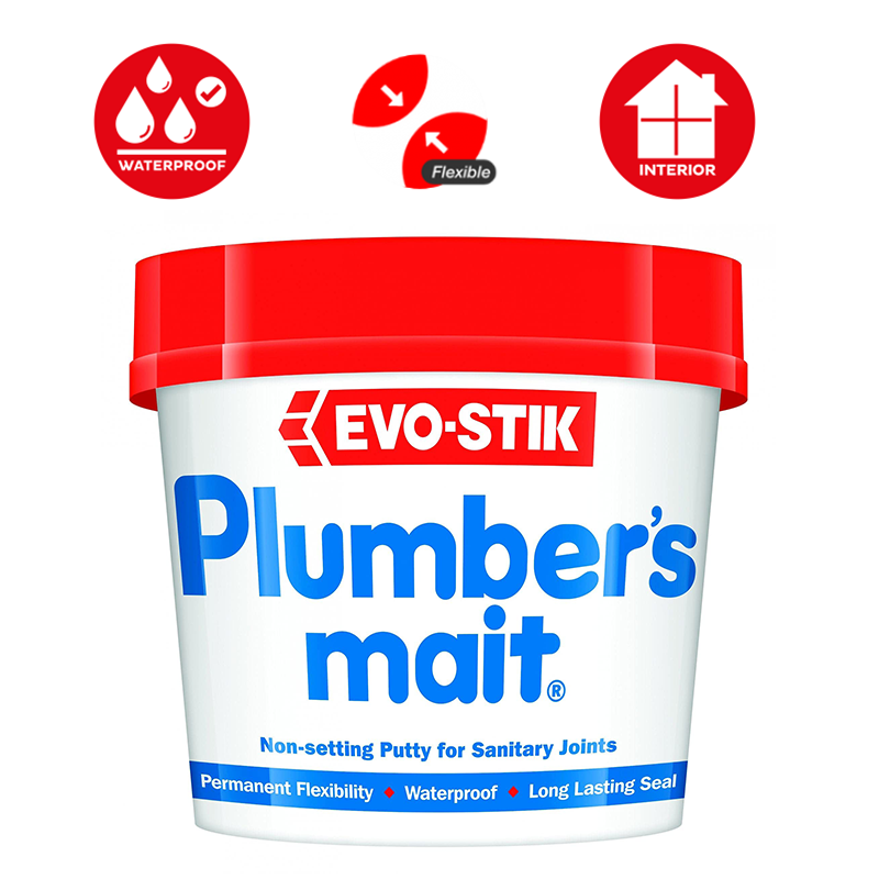Evo-Stik Plumber's Mait 1.5KG Non-Setting Putty For Sanitary Joints LARGE 1.5KG