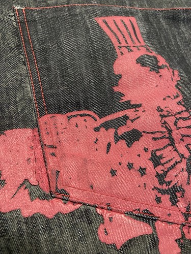 Y2K Brooklyn Xpress Jeans Baggy Hip Hop double-sided graphic print Mens Size 46 - Picture 21 of 23